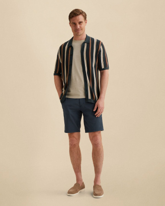 Футболка-поло Vanguard с фактурной полосой синяя артикул VPSS2604854-5108