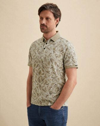 Рубашка-поло Vanguard с нашивкой и принтом коричневая