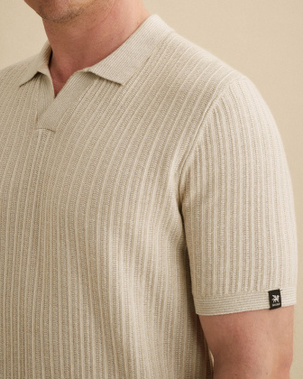 Футболка-поло Vanguard хлопково-льняная коричневая артикул VPSS2604860-8265