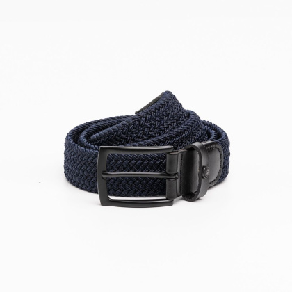 Синий эластичный плетеный ремень Vanguard. Р-р 100