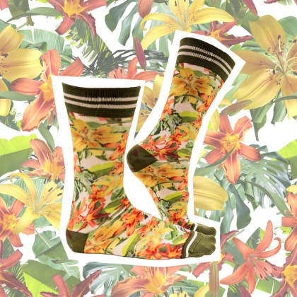 Носки с принтом Sock my tropical flower