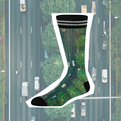 Носки с принтом Sock my Highway