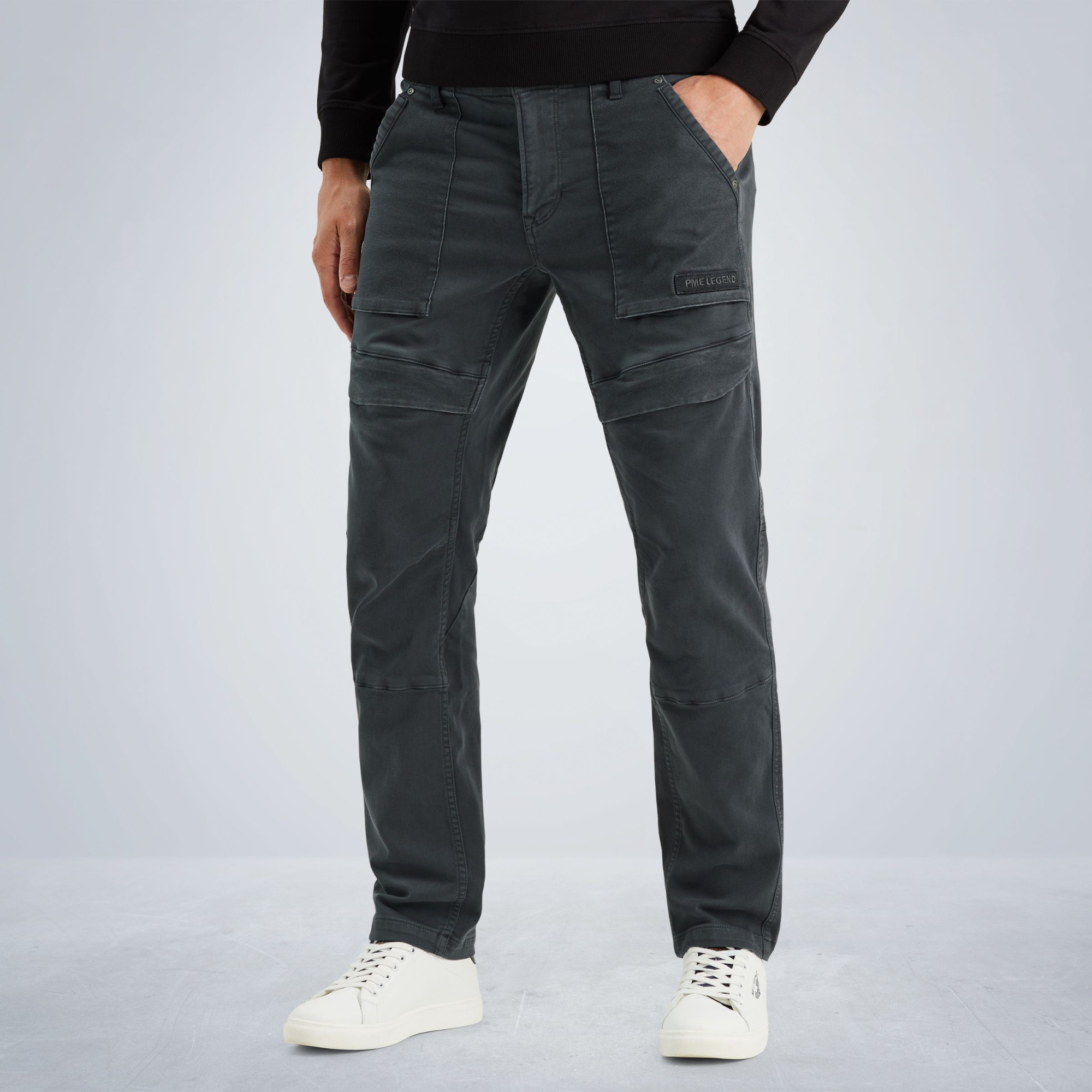 Мужские брюки с карманами PME Legend FLIGHTRIDER relaxed fit серые. Р-р 32/34